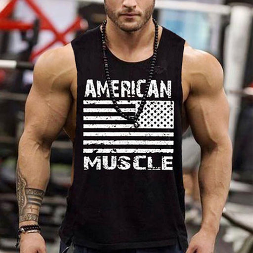 Men's Casual Fashion Printed Sleeveless T-shirt