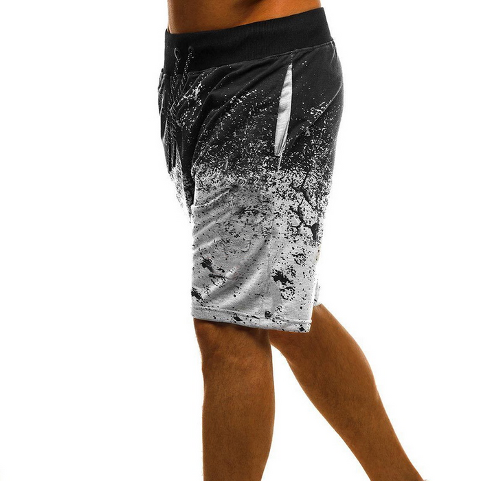 Men Drawstring Waist Ombre Shorts