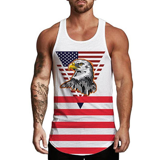 Men's Casual Fashion Printed Sleeveless T-shirt