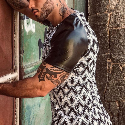 Men's Casual Fashion Printed Short-sleeved T-shirt