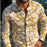 Men'S Creative Digital Printed Long-Sleeved Shirt