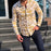 Men'S Creative Digital Printed Long-Sleeved Shirt