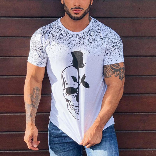 Men's Casual Fashion Printed Short-sleeved T-shirt