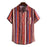 Men'S Summer Striped Short Sleeve Loose Shirt