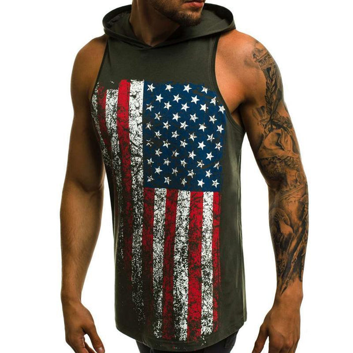 Casual Sports Slim Hooded Hip Hop Rock T-shirt
