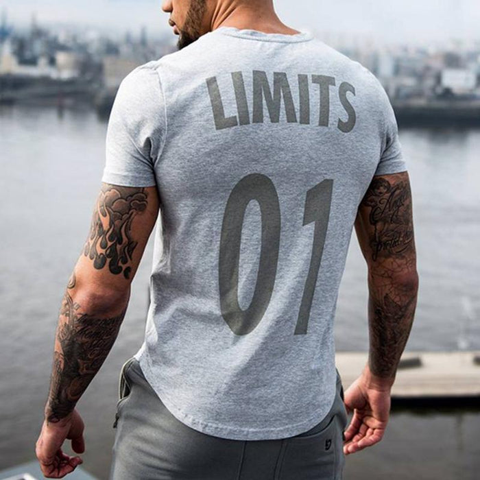 Round Neck Letter Printing Sweat Men's Tops