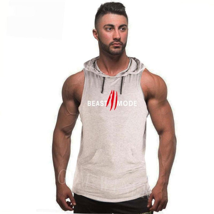 Sports Vest Tide Brand Printed Sleeveless Pullover Hoodie