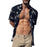 Men'S Loose Casual Retro Printed Short-Sleeved Shirt