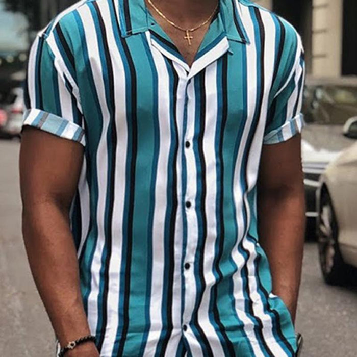 Men Slim-Fit Striped Two-Piece Suit