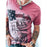 Men's Casual Retro Leaf Print Short Sleeves