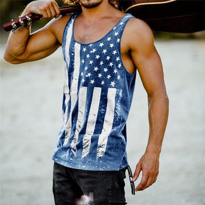 Men's Leisure Vacation Loose Sleeveless T-shirt