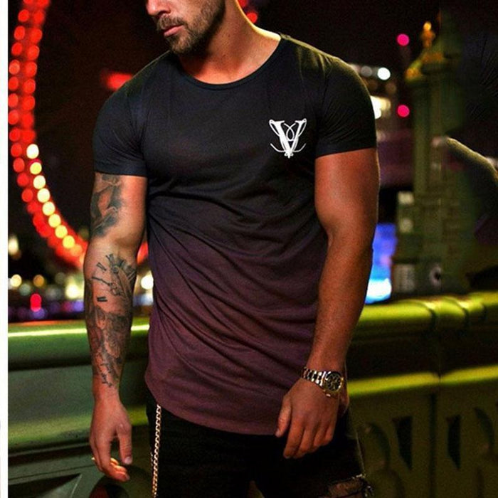 Outdoor Leisure Gradient Men's Tops