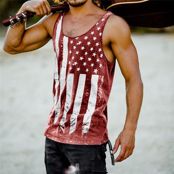 Men's Leisure Vacation Loose Sleeveless T-shirt