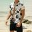 Floral Print Button Hawaiian Shirt