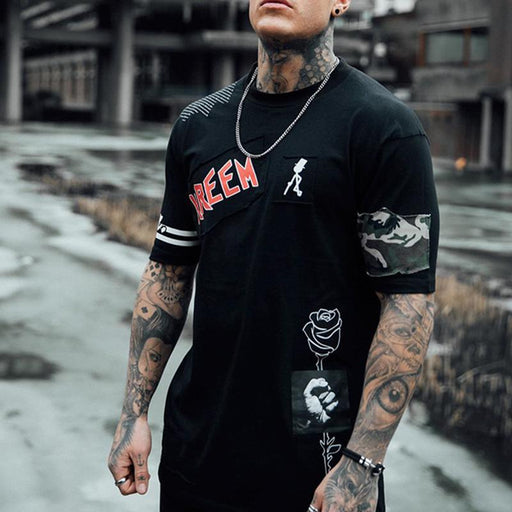 Men's Casual Sports Printed Short-sleeved T-shirt