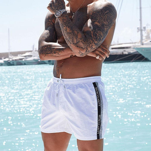 Men's Fashion Casual Sports Beach Solid Color Shorts