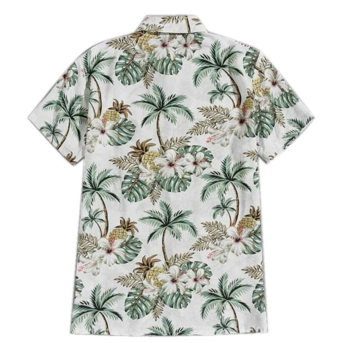Men'S Pineapple Print Hawaiian Short Sleeve Shirt