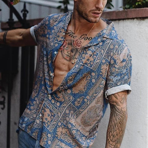 Hawaii Casual Beach Print Short Sleeve