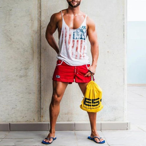 Striped Fitness Retro Loose Vest
