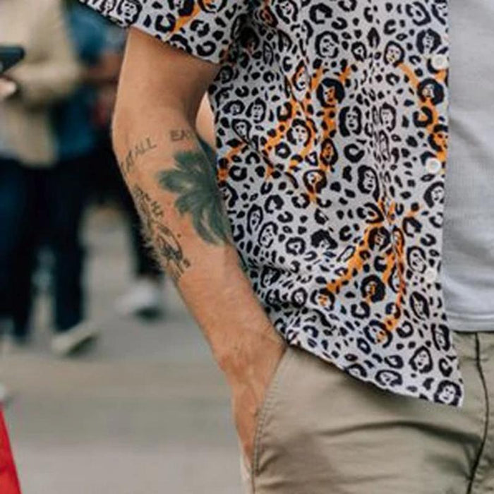 Men Street Style Leopard Printed Shirt
