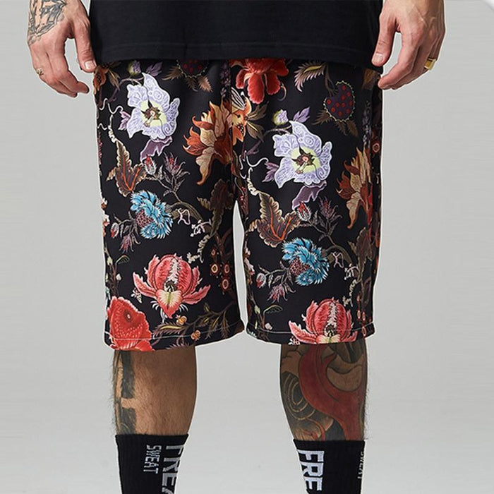 Men Loose Printed Casual Beach Shorts