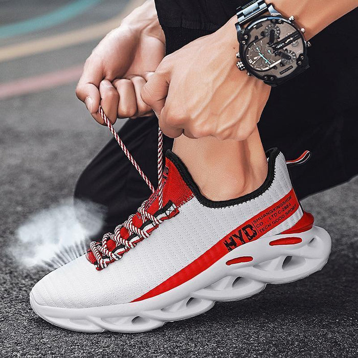 Plus Size Blade Bottom Shock Absorption Men's Sneakers