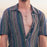Striped Stitching Lapel Men's Tops