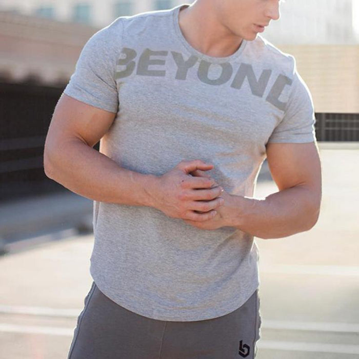 Round Neck Letter Printing Sweat Men's Tops