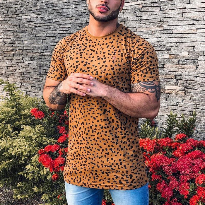 Men's Casual Fashion Printed Short-sleeved T-shirt