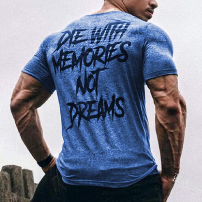 Men's Casual Sports Printed Short-sleeved T-shirt