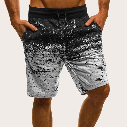 Men Drawstring Waist Ombre Shorts