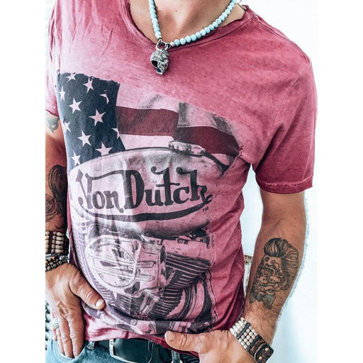 Men's Casual Retro Leaf Print Short Sleeves