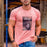 Pink Printed Muscular Men's Fitness Short Sleeve