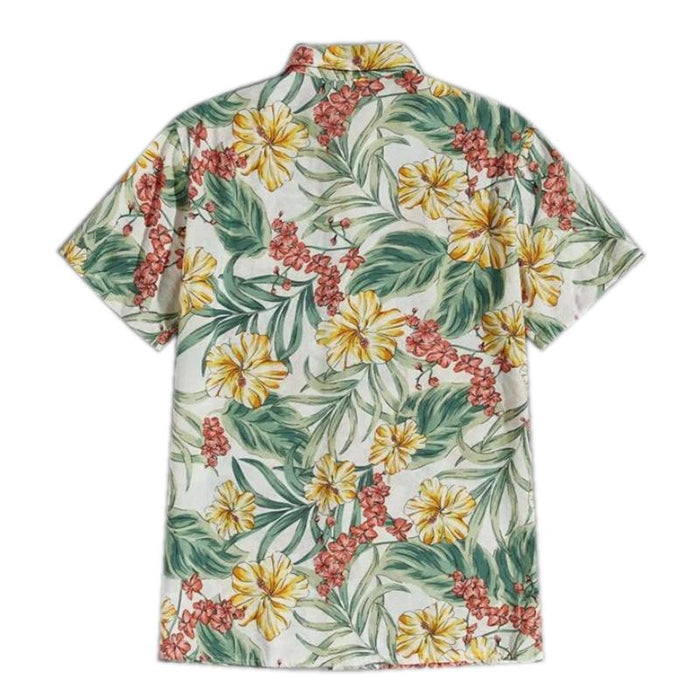 Men'S Pineapple Print Hawaiian Short Sleeve Shirt