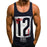Digital Letter Printed Round Neck Sleeveless Vest
