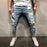 Men's Casual Slim Hole Graffiti Jeans