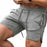 Men's Multicolor Fashion Zipper Pocket Drawstring Shorts