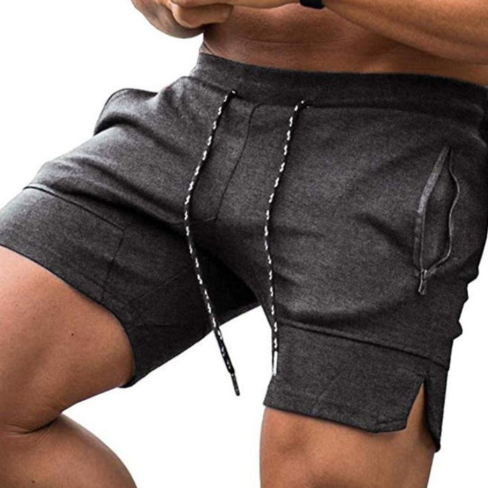 Men's Multicolor Fashion Zipper Pocket Drawstring Shorts