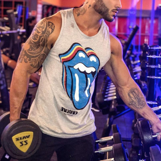 Men's Casual Fashion Printed Sleeveless T-shirt