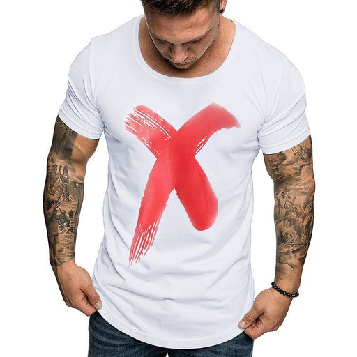 Cotton Fashion Printed Round Neck Short Sleeve T-shirt