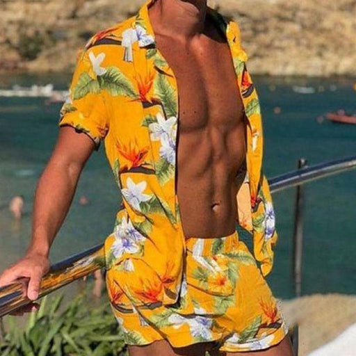 Men's Printed Two-piece Beach Suit