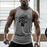 Loose Printed Sleeveless Cotton Men's Tops