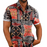 Men'S Printed Lapel Short Sleeve Shirt