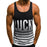 Digital Letter Printed Round Neck Sleeveless Vest