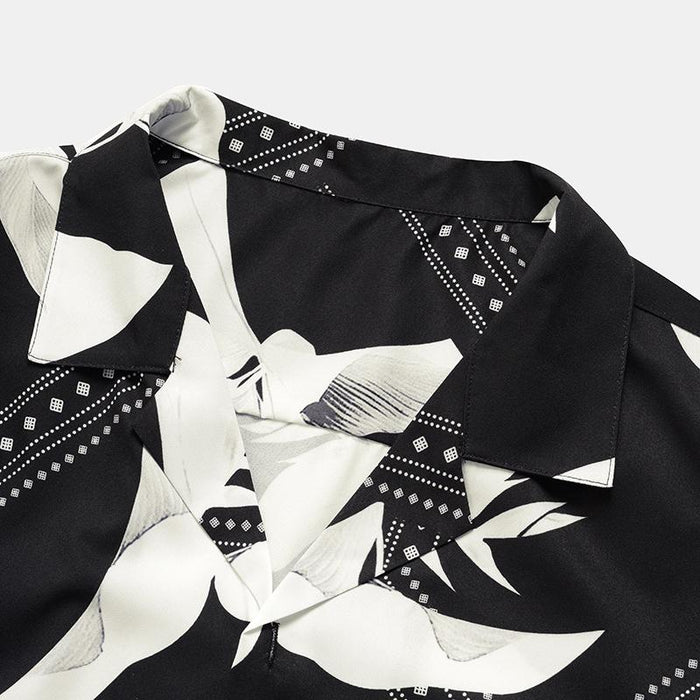 Men'S Fashion Casual Printed Short-Sleeved Shirt