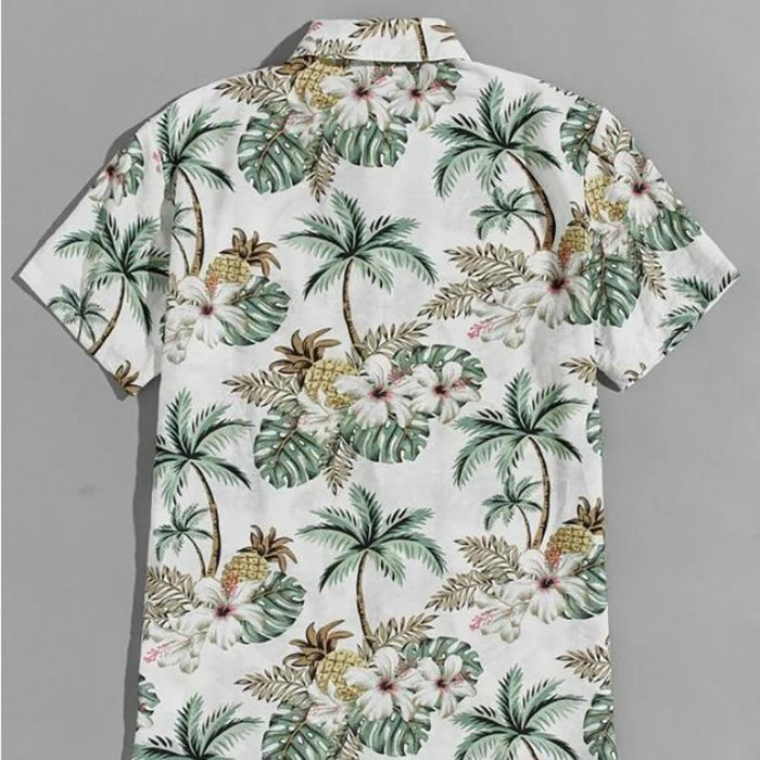 Pineapple Print Hawaiian Shirt