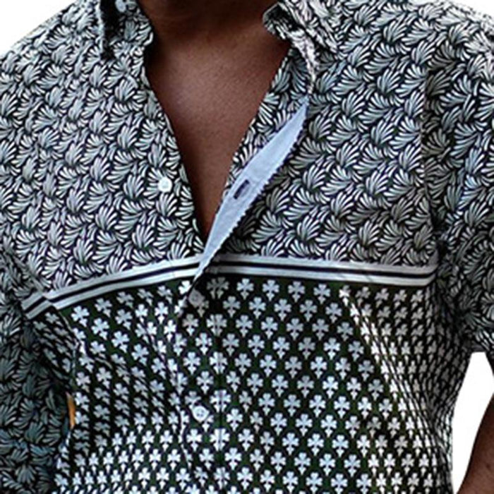 Men'S Fashion Temperament Printed Short-Sleeved Shirt