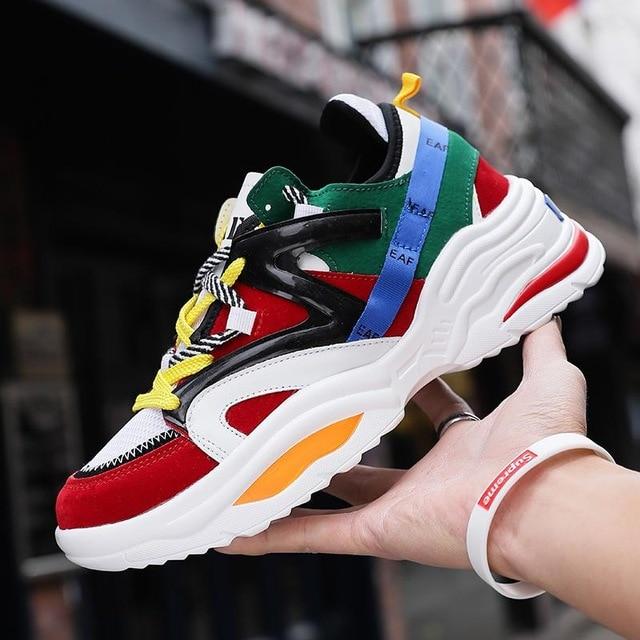 2020 Vintage Sneakers Men Breathable Mesh Casual Shoes